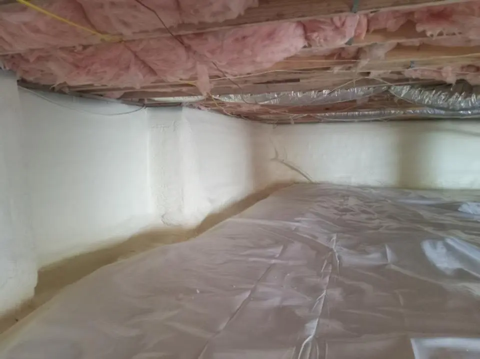 Crawl space encapsulation with closed-cell spray foam for Spray Foam Roofing in Shiloh